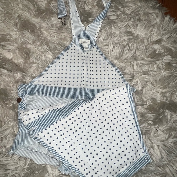 Forever 21 Stripes OVERALL SHORTS Sz. S - Picture 6 of 8